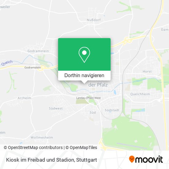 Kiosk im Freibad und Stadion Karte