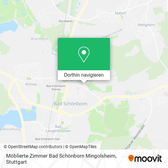 Möblierte Zimmer Bad Schönborn Mingolsheim Karte