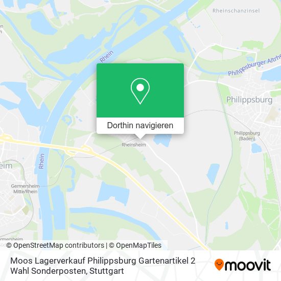Moos Lagerverkauf Philippsburg Gartenartikel 2 Wahl Sonderposten Karte