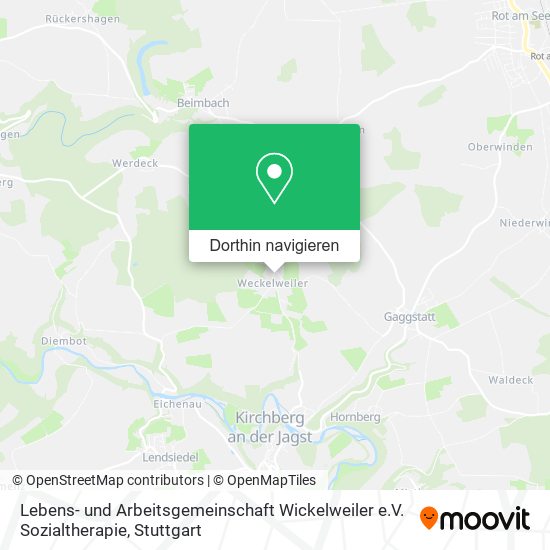 Lebens- und Arbeitsgemeinschaft Wickelweiler e.V. Sozialtherapie Karte