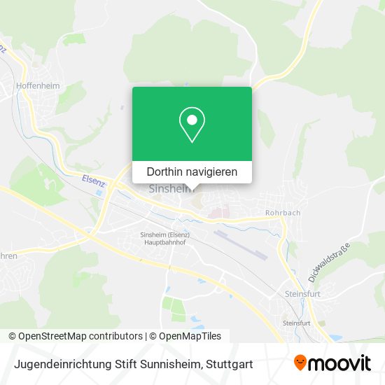 Jugendeinrichtung Stift Sunnisheim Karte