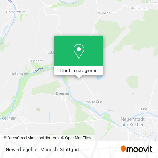 Gewerbegebiet Mäurich Karte