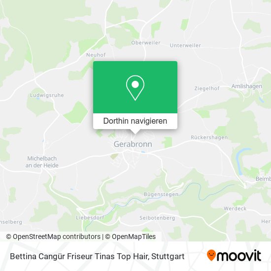 Bettina Cangür Friseur Tinas Top Hair Karte