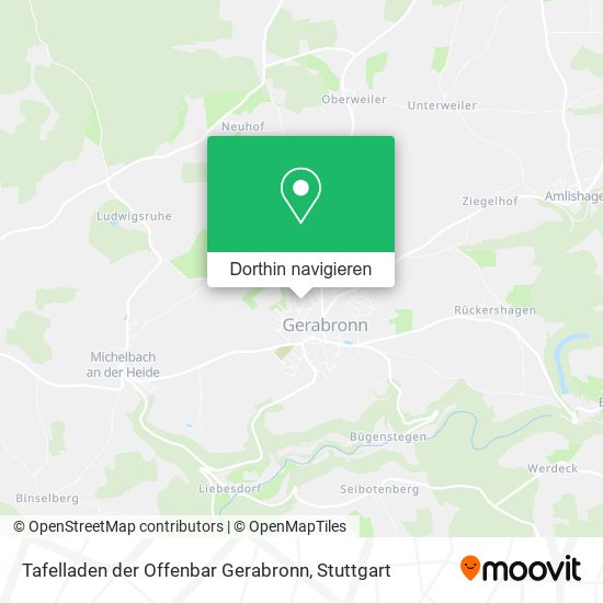 Tafelladen der Offenbar Gerabronn Karte