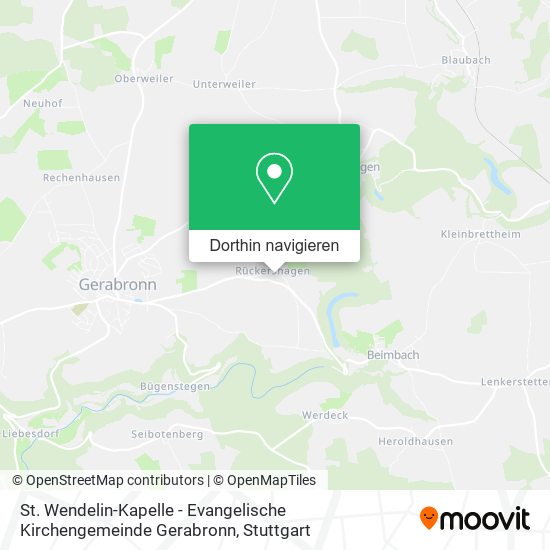 St. Wendelin-Kapelle - Evangelische Kirchengemeinde Gerabronn Karte