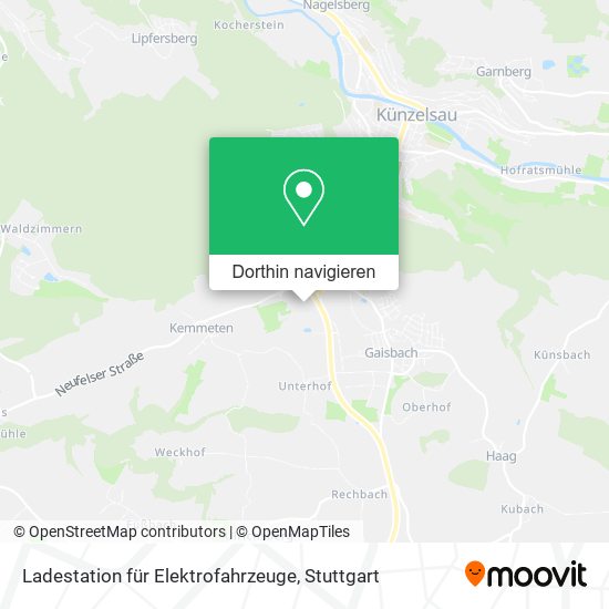Ladestation für Elektrofahrzeuge Karte