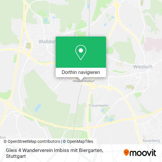 Gleis 4 Wanderverein Imbiss mit Biergarten Karte