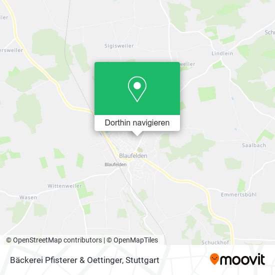 Bäckerei Pfisterer & Oettinger Karte