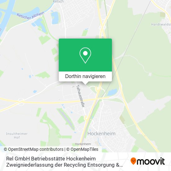 Rel GmbH Betriebsstätte Hockenheim Zweigniederlassung der Recycling Entsorgung & Logistik Karte