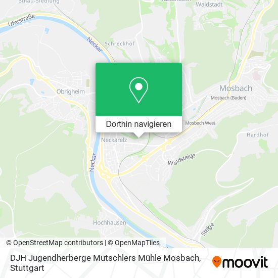 DJH Jugendherberge Mutschlers Mühle Mosbach Karte