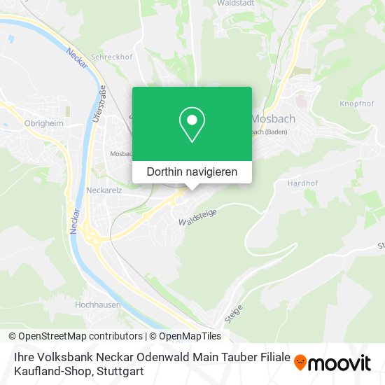 Ihre Volksbank Neckar Odenwald Main Tauber Filiale Kaufland-Shop Karte