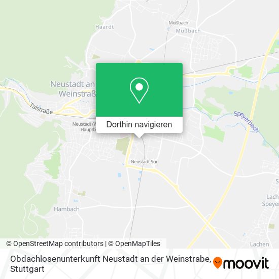Obdachlosenunterkunft Neustadt an der Weinstrabe Karte