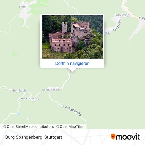 Burg Spangenberg Karte