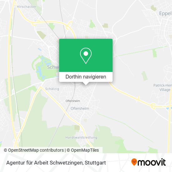 Agentur für Arbeit Schwetzingen Karte