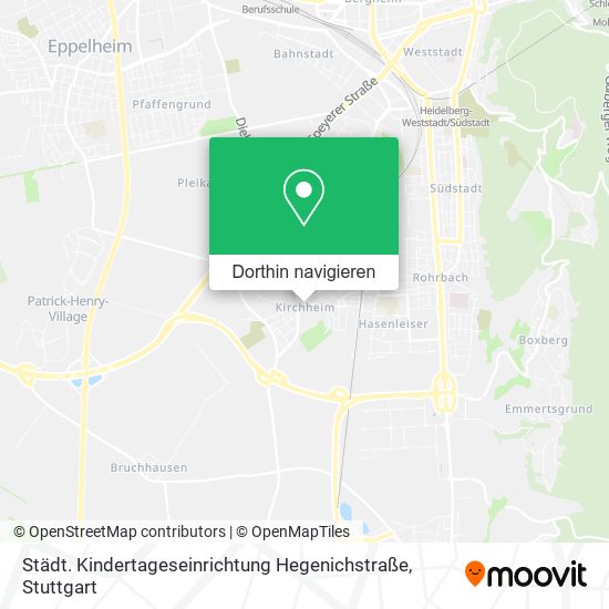 Städt. Kindertageseinrichtung Hegenichstraße Karte