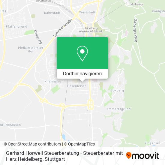Gerhard Horwell Steuerberatung - Steuerberater mit Herz Heidelberg Karte