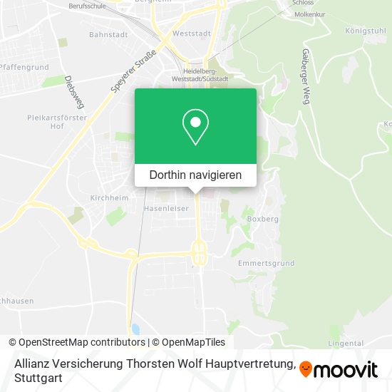 Allianz Versicherung Thorsten Wolf Hauptvertretung Karte