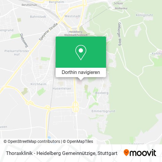 Thoraxklinik - Heidelberg Gemeinnützige Karte