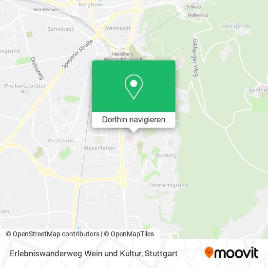 Erlebniswanderweg Wein und Kultur Karte