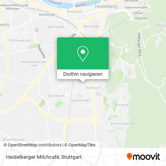 Heidelberger Milchcafé Karte