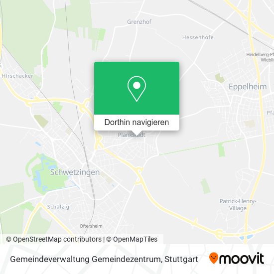 Gemeindeverwaltung Gemeindezentrum Karte