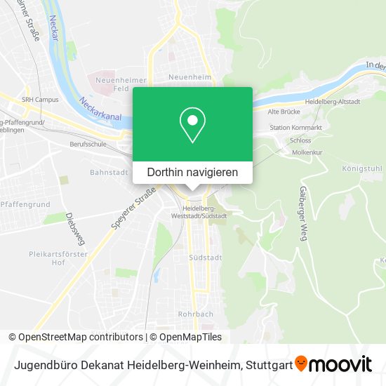 Jugendbüro Dekanat Heidelberg-Weinheim Karte