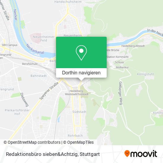 Redaktionsbüro sieben&Achtzig Karte