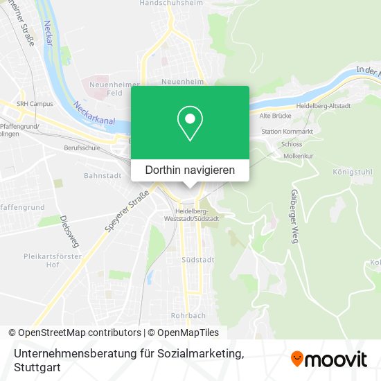 Unternehmensberatung für Sozialmarketing Karte
