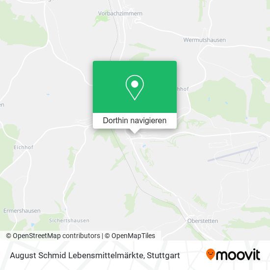 August Schmid Lebensmittelmärkte Karte