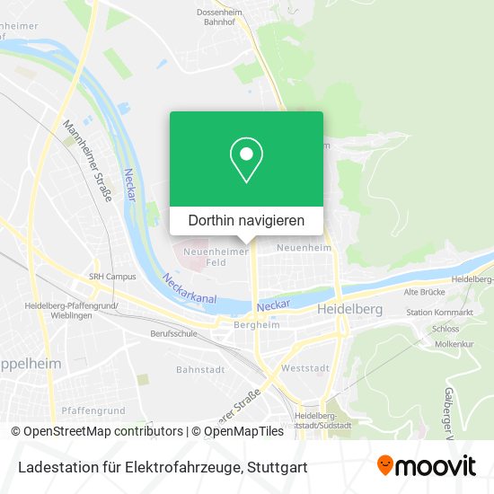 Ladestation für Elektrofahrzeuge Karte