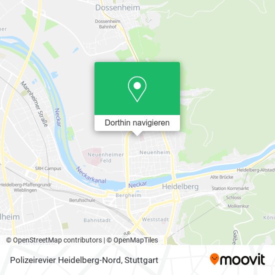 Polizeirevier Heidelberg-Nord Karte
