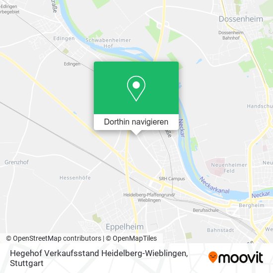 Hegehof Verkaufsstand Heidelberg-Wieblingen Karte