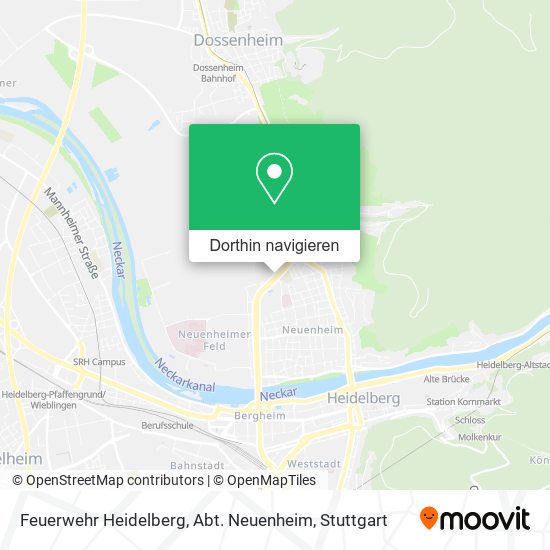 Feuerwehr Heidelberg, Abt. Neuenheim Karte
