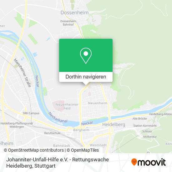 Johanniter-Unfall-Hilfe e.V. - Rettungswache Heidelberg Karte
