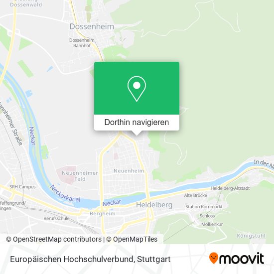 Europäischen Hochschulverbund Karte