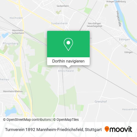 Turnverein 1892 Mannheim-Friedrichsfeld Karte