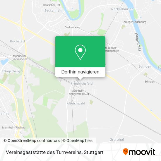 Vereinsgaststätte des Turnvereins Karte
