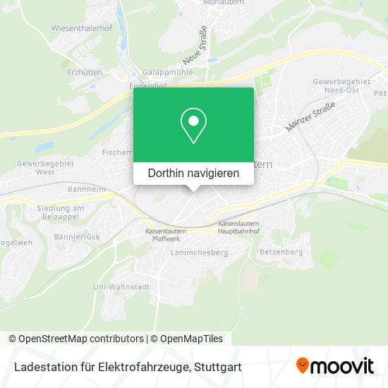 Ladestation für Elektrofahrzeuge Karte