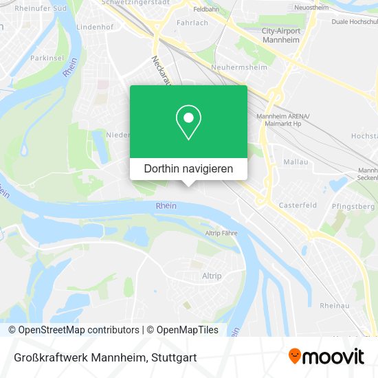 Großkraftwerk Mannheim Karte