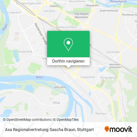 Axa Regionalvertretung Sascha Braun Karte