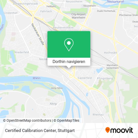 Certified Calibration Center Karte