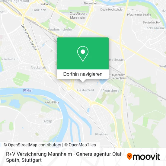 R+V Versicherung Mannheim - Generalagentur Olaf Späth Karte
