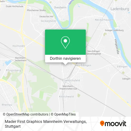 Mader First Graphics Mannheim Verwaltungs Karte