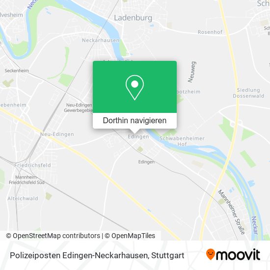 Polizeiposten Edingen-Neckarhausen Karte
