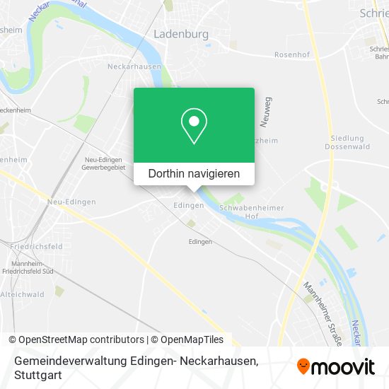 Gemeindeverwaltung Edingen- Neckarhausen Karte
