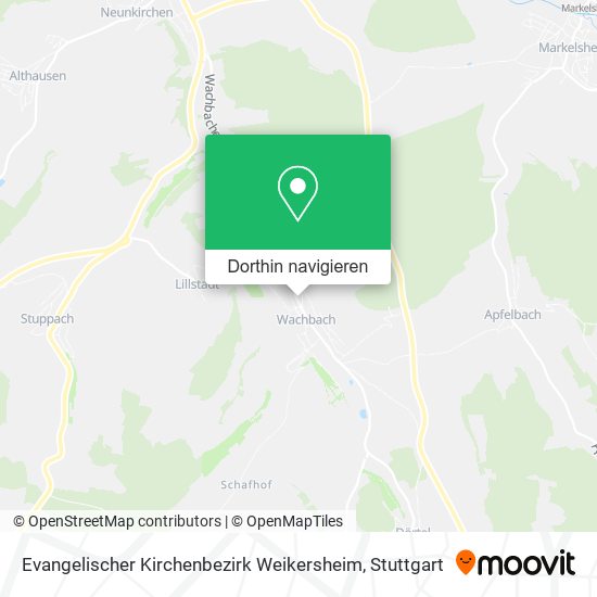Evangelischer Kirchenbezirk Weikersheim Karte