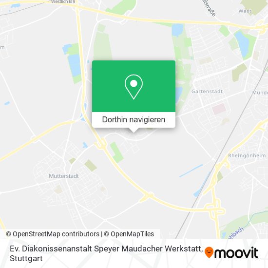 Ev. Diakonissenanstalt Speyer Maudacher Werkstatt Karte