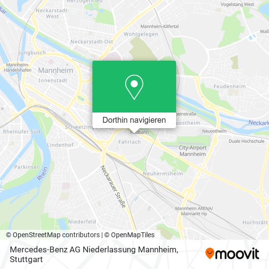 Mercedes-Benz AG Niederlassung Mannheim Karte