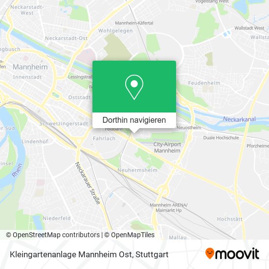 Kleingartenanlage Mannheim Ost Karte