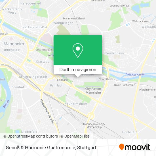 Genuß & Harmonie Gastronomie Karte